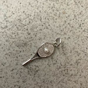 Sterling silver tennis racket charm